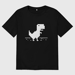 Футболка оверсайз мужская Chrome t-rex, цвет: черный