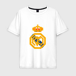 Футболка оверсайз мужская Football - Real Madrid, цвет: белый