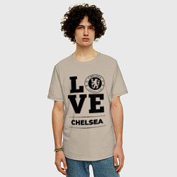 Футболка оверсайз мужская Chelsea Love Классика, цвет: миндальный — фото 2