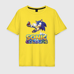Футболка оверсайз мужская Sonic Colours Hedgehog Video game, цвет: желтый