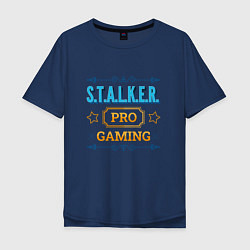 Футболка оверсайз мужская S T A L K E R PRO Gaming, цвет: тёмно-синий