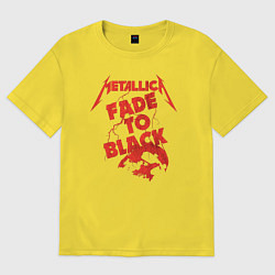Футболка оверсайз мужская Metallica Fade To Black Rock Art, цвет: желтый