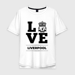 Футболка оверсайз мужская Liverpool Love Классика, цвет: белый