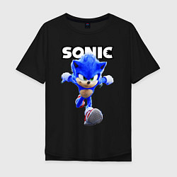 Футболка оверсайз мужская Sonic the Hedgehog 2022, цвет: черный