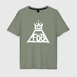 Мужская футболка оверсайз Fall Out Boy FOB logo