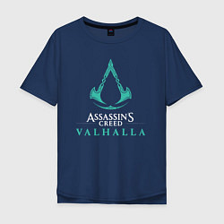 Футболка оверсайз мужская Assassins creed valhalla, цвет: тёмно-синий