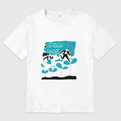 Футболка оверсайз мужская КОНЦЕПЦИЯ РОСТА, цвет: белый