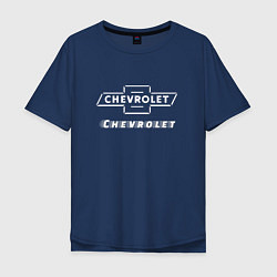 Футболка оверсайз мужская CHEVROLET Chevrolet, цвет: тёмно-синий