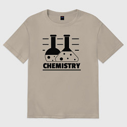 Футболка оверсайз мужская CHEMISTRY химия, цвет: миндальный