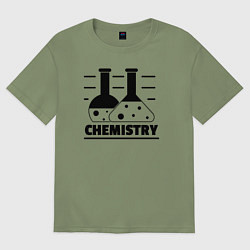 Футболка оверсайз мужская CHEMISTRY химия, цвет: авокадо