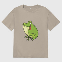 Мужская футболка оверсайз Милый Лягушонок