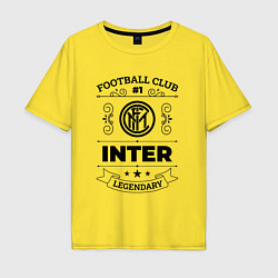 Футболка оверсайз мужская Inter: Football Club Number 1 Legendary, цвет: желтый