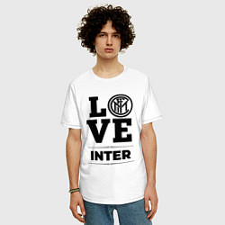 Футболка оверсайз мужская Inter Love Классика, цвет: белый — фото 2