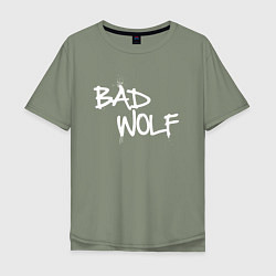 Футболка оверсайз мужская Bad Wolf злой волк, цвет: авокадо