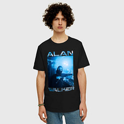Футболка оверсайз мужская Alan Walker фото, цвет: черный — фото 2