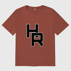 Футболка оверсайз мужская HR плетение, цвет: кирпичный