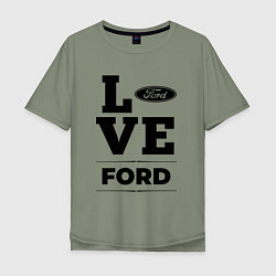 Футболка оверсайз мужская Ford Love Classic, цвет: авокадо