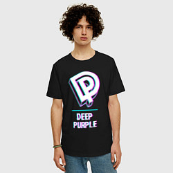 Футболка оверсайз мужская Deep Purple Glitch Rock, цвет: черный — фото 2