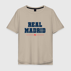 Футболка оверсайз мужская Real Madrid FC Classic, цвет: миндальный