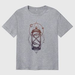 Футболка оверсайз мужская Закон жизни, цвет: меланж