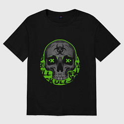 Футболка оверсайз мужская SKULL TOXIC, цвет: черный
