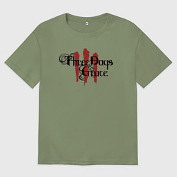 Футболка оверсайз мужская Three Days Grace Combined, цвет: авокадо