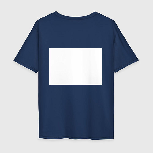 Мужская футболка оверсайз Тыква-голова всадника, Джека, PixelArt / Тёмно-синий – фото 2
