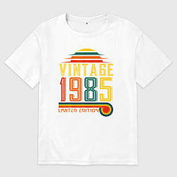 Футболка оверсайз мужская Ограниченное винтажное издание 1985 года, цвет: белый