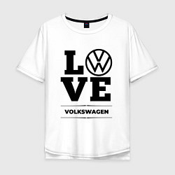 Футболка оверсайз мужская Volkswagen Love Classic, цвет: белый