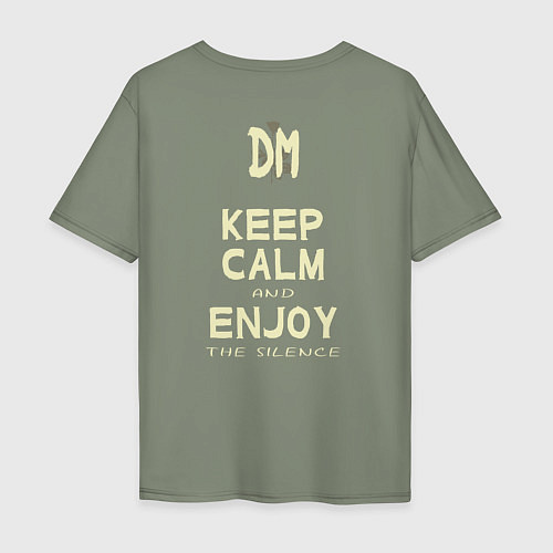 Мужская футболка оверсайз Keep Calm and Enjoy the Silence - Depeche Mode / Авокадо – фото 2