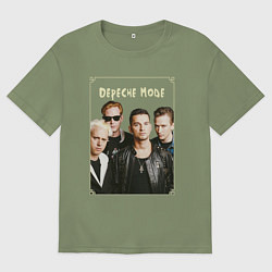 Футболка оверсайз мужская Keep Calm and Enjoy the Silence - Depeche Mode, цвет: авокадо