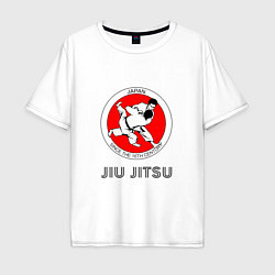 Футболка оверсайз мужская Jiu Jitsu: since 16 century, цвет: белый