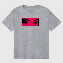 Футболка оверсайз мужская Anime Sad Eye, цвет: меланж