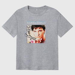 Футболка оверсайз мужская Юрий Шатунов в юности, цвет: меланж