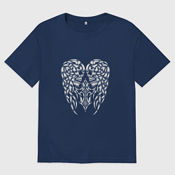 Футболка оверсайз мужская Twin Skulls, цвет: тёмно-синий