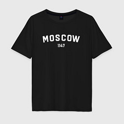 Футболка оверсайз мужская MOSCOW 1147, цвет: черный