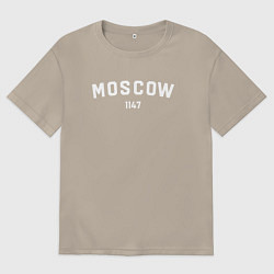 Футболка оверсайз мужская MOSCOW 1147, цвет: миндальный
