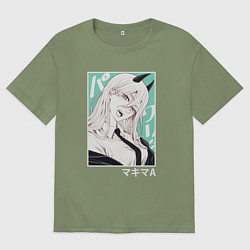 Футболка оверсайз мужская Красотка Макима, цвет: авокадо