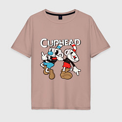 Мужская футболка оверсайз Cuphead - Mugman