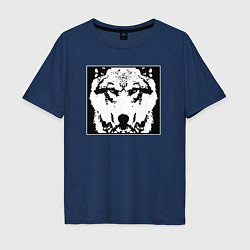 Футболка оверсайз мужская Fenrir giant wolf, цвет: тёмно-синий