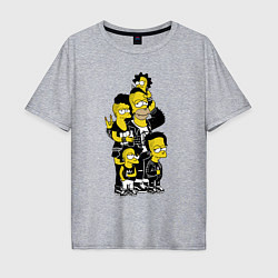 Футболка оверсайз мужская Simpsons not dead! Motto, цвет: меланж