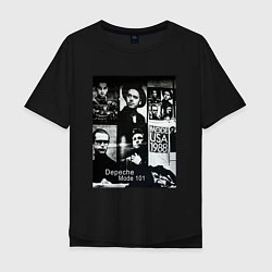 Футболка оверсайз мужская Depeche Mode 101 Vintage 1988, цвет: черный
