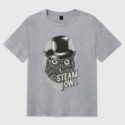 Футболка оверсайз мужская Steam owl, цвет: меланж