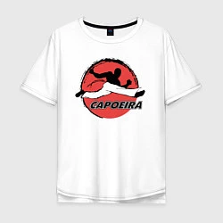 Футболка оверсайз мужская Capoeira - fighter jump, цвет: белый