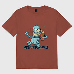 Футболка оверсайз мужская Little Bender, цвет: кирпичный