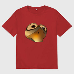 Футболка оверсайз мужская Круглый гусь, цвет: красный