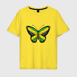 Футболка оверсайз мужская Бабочка - Ямайка, цвет: желтый