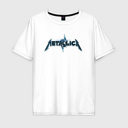 Футболка оверсайз мужская Metallica коллаж логотипов, цвет: белый
