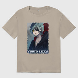 Футболка оверсайз мужская Милая Юто, цвет: миндальный