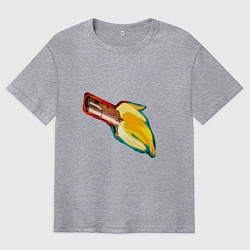 Футболка оверсайз мужская Банановый пистолет, цвет: меланж